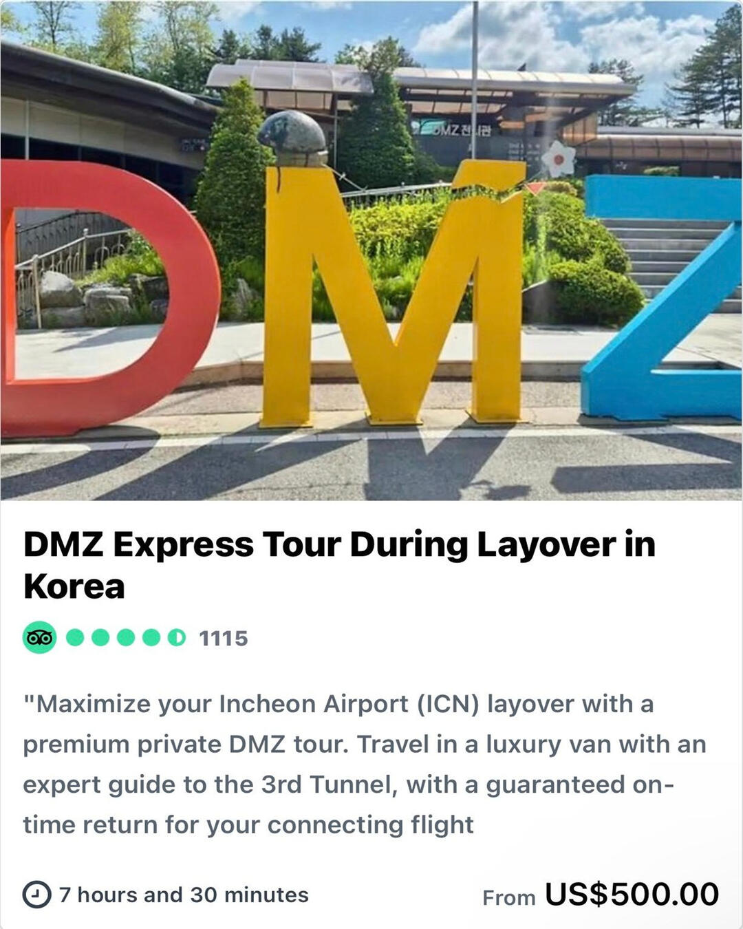 DMZ Express Tour During Layover in Korea
