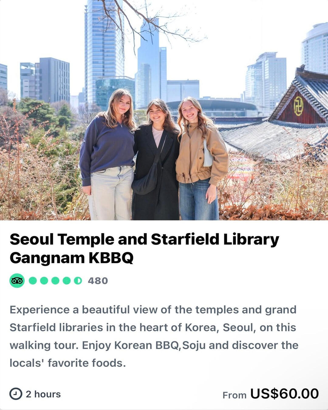 Seoul Temple and Starfield Library Gangnam KBBQ